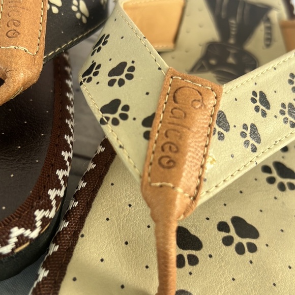 NWOT Calceo kitty thong flip flops sandals size 9.5 - Picture 6 of 9